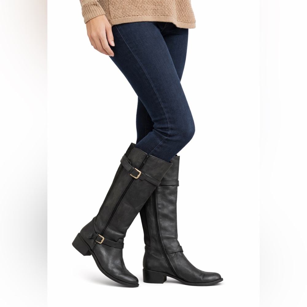 Chocolat‎ Blu Black Leather Riding Boots – Size 8.5 (Pre-Owned)
